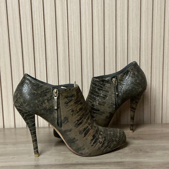 Christian Dior Lizard Embossed Leather Ankle Boots EU 39 / US 9 - Picture 3 of 11